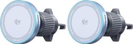 „UGREEN MagFlow“ belaidis automobilinis įkroviklis, 25 W, „Qi2“ sertifikuotas „MagSafe“ automobilinis laikiklis su įkrovimo funkcija, „MagSafe“ mobiliojo telefono laikiklis automobiliui, suderinamas su „iPhone“ 16–17 serijos modeliais (2 vnt. rinkinys)