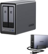 „UGREEN NASync DXP2800“ 2-lizdžių NAS serverio komplektas su 120 W UPS, „Intel N100“ keturių branduolių procesoriumi, 8GB DDR5, 2,5GbE LAN, 2×M.2 NVMe lizdais, 4K HDMI, suderinamas su trečiųjų šalių NAS kietaisiais diskais/HDD (be disko)