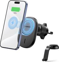 „UGREEN“ 2-in-1 mobiliojo telefono laikiklis automobiliui su įkrovimo funkcija – magnetinis belaidis automobilinis įkroviklis ir mobiliojo telefono laikiklis, suderinamas su „iPhone 16“, „16 Pro“, „16 Pro Max“, „15“, „14“, „13“ ir „12“ serijomis, palaiko