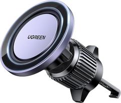 „UGREEN“ mobiliojo telefono laikiklis automobiliui – magnetinis „MagSafe“ laikiklis, tvirtinamas prie ventiliacijos angos, pasukamas 360°, suderinamas su „iPhone 17“, „16“, „15“, „14“, „13“, „12 Pro Max“, „Mini“ ir visais kitais modeliais
