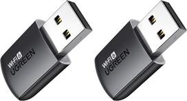 „UGREEN“ USB WLAN raktas kompiuteriui „AX900“ „Wi-Fi 6“ WLAN adapteris, tinklo adapteris (2 vnt. rinkinys)