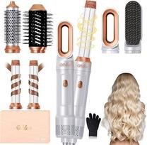 „UKLISS“ plaukų priežiūros rinkinys „6 in 1 Air Styler“ – profesionalus plaukų formavimo rinkinys su apvaliu šepečiu ir džiovintuvu