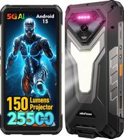 „Ulefone Armor 34 Pro 5G AI“ lauko mobilusis telefonas su 150 liumenų projektoriumi, „Android 15“, 25 500 mAh talpos lauko išmanusis telefonas su 32GB RAM + 512GB ROM, 6,95 colių FHD+ mobilusis telefonas statybvietėms, 64 MP naktinio matymo kamera + 50