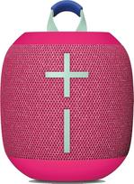 „Ultimate Ears Wonderboom 4“ – nešiojamas, atsparus vandeniui „Bluetooth“ garsiakalbis su sodriais žemais dažniais ir 360 laipsnių garso sklaida, atsparus dulkėms, plūduriuojantis garsiakalbis, kurio veikimo spindulys siekia 40 m, rožinis