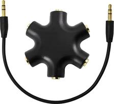 „ULTRICS“ garso skirstytuvas, 3,5 mm, 5 jungčių garso skirstytuvas, daugiafunkcinis stereo ausinių adapteris garso dalijimuisi, kompaktiškas, patogus kelionėms, suderinamas su mobiliaisiais telefonais, planšetėmis, nešiojamaisiais kompiuteriais ir stacion