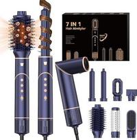 „UMIGA Pro Airstyler“ 7-in-1 plaukų džiovintuvas su jonais, greitaeigė apvali šepetėlio formos šukutė, plaukų džiovintuvo rinkinys su karšto oro garbanotuvu, karšto oro šepetėliu ir plaukų tiesintuvu, 110 000 apsisukimų per minutę, joninis plaukų džiovint