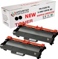 „UniversoCartridge“ TN2320 XL „BROTHER“, 5200 kopijų, skirta MFCL2700DW, MFCL2700DN, MFCL2720DW, MFCL2740DW, DCPL2500D, HLL2300D, HLL2340DW, HLL2340DW, HLL233 32323232300DW, 65DW/HL. L2370DN (2 vnt. TN2320 XL)