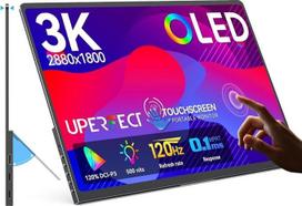 „UPERFECT“ 14 colių 3K OLED 120 Hz 0,1 ms jutiklinis nešiojamasis monitorius, 2880x1800