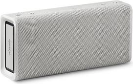 „Urbanista Brisbane Plus“ „Bluetooth 5.3“ garsiakalbis, nešiojamas belaidis garsiakalbis su sistemos suporavimo funkcija stereofoniniam atkūrimui, 60 valandų grojimo trukmė, IPX5 atsparumas vandeniui, įkrovimas per USB-C, „White Mist“ spalva