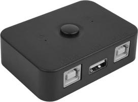 „USB Print Sharer“, 2 kompiuteriai, skirti bendrai naudoti 1 spausdintuvą, rankinis perjungiklis su šviesos diodo indikatoriumi