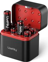 „UseNiy“ įkraunamos AA 1,5 V ličio baterijos, 8 vnt. rinkinys su įkrovikliu