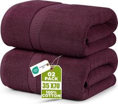 „Utopia Towels“ prabangus didelis vonios rankšluostis, 2 vnt., tankis 600 % g/m², 100 % žiediniu būdu verptos medvilnės, itin gerai sugeriantis ir greitai džiūstantis, ypač didelis vonios rankšluostis, minkštas viešbučio kokybės rankšluostis (89,9 x 177,8
