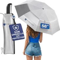 „UV-BLOCKER“ kompaktiškas skėtis su UV apsauga, automatiškai atsidarantis ir užsidarantis, su dviem ventiliacijos angomis, atsparus vėjui, skirtas pasivaikščiojimams, UPF 55+, 42"/44"/58"