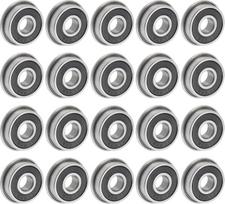 „uxcell“ F608-2RS 8 mm x 22 mm x 7 mm dvigubai užsandarinti chromuoto plieno flanšiniai rutuliniai guoliai (20 vnt. pakuotė)