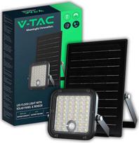 „V-TAC“ LED lauko prožektorius su saulės baterija, 4,5 W – 1500 liumenų – su judesio jutikliu ir nuotolinio valdymo pultu – IP65 – 3600 mAh baterija – nedidelis prožektorius namams, sodui, garažui – 4000 K + 6000 K