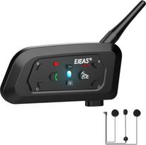 „V6PRO+“ šalmo „Bluetooth“ interkomo ausinės, skirtos bendravimui važiuojant motociklu ar slidinėjant | Tinka daugumai motociklų šalmų. Palaiko pilną dvipusį interkomą 6 motociklininkams. Atsparus vandeniui pagal IP65 standartą