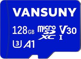 „Vansuny“ „Micro SD“ kortelė, 128GB, skaitymo greitis iki 100MB/s