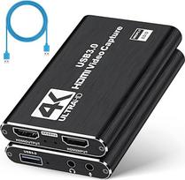 „Vantisan“ 1080P vaizdo įrašymo plokštė, 4K HDMI vaizdo įrašymo plokštė, USB 3.0 žaidimų įrašymo įrenginys, 4K vaizdo įrašymo plokštė transliacijoms ir įrašymui, suderinama su „Windows“, „Mac“ ir „Linux“ – „Plug & Play“