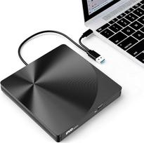 „varkda“ išorinis CD/DVD diskų įrenginys su USB 3.0 ir USB-C sąsajomis, skirtas nešiojamiesiems kompiuteriams, stacionariems kompiuteriams ir „Mac“