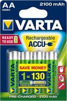 „Varta“ įkraunamos AA baterijos, 2100 mAh, NiMH, 4 vnt. pakuotė