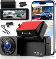 „VECHTEL“ 4K + 2,5K automobilinė vaizdo kamera (priekinė ir galinė) su 5,8G + 2,4G „Wi-Fi“, 2 x 1080P automobilio vaizdo registratoriai su 3,16 colio IPS ekranu, 24 val. stovėjimo stebėjimu, ciklinio įrašymo funkcija, naktinio matymo funkcija, G-jutikliu