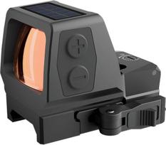 „Vector Optics“ SCRD-SM44 „Frenzy Plus“ 1x22x32 raudonojo taško taikiklis su saulės energija – raudonojo taško taikiklis sportui, „Airsoft“ žaidimams ir medžioklei, oro šautuvams, taikymosi taikiklis, refleksinis taikiklis, raudonojo taško taikiklis taiky