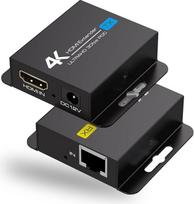 „VEDINDUST“ 4K 30 Hz HDMI prailginimo įrenginys, 131 pėdų (40 m), HDMI per Ethernet, RJ45 per Cat5e/Cat6 kabelį, siųstuvas-kartotuvas, palaiko 1080p, 3D, POC, EDID