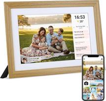 „Veidoo Frameo 10“ 1 colio 32GB „Wi-Fi“ skaitmeninė nuotraukų rėmelė, 1280 x 800 HD IPS jutiklinis ekranas, vaizdo pasukimas pagal automobilio kryptį, muzika, laikrodis, nuotraukos, vaizdo įrašai, dalijimasis per programėlę, kalendoriaus sinchronizavimas