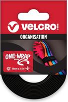 „Velcro“ prekės ženklo daugkartinio naudojimo kabelio raišteliai, vienkartiniai raišteliai – puikūs rašomojo stalo priedai, skirti laidų tvarkymui ir namų meistrams, 20 mm x 2,5 m, juodi