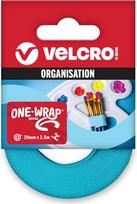 „Velcro“ prekės ženklo daugkartinio naudojimo kabelinės juostos, vienkartinės juostos – puikūs stalo reikmenys, skirti laidų tvarkymui ir savarankiškiems darbams, 20 mm x 2,5 m, mėlynos spalvos