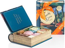 „Venchi Rome Mini Book“ metalinėje dėžutėje su įvairiais šokoladiniais saldainiais: „Chocoviar“, „BacioDiDama“, „Cremino 1878“, šokolado plytelė, 125 g, be glitimo, be dažiklių, be konservantų, puiki dovana