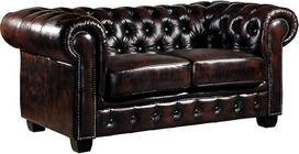 „Vente-unique“ „Linea Chesterfield“ odinė dvivietė sofa – ruda – „Brenton“