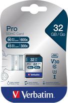 „Verbatim 47021 Pro SDHC U3“ 32GB SD kortelė