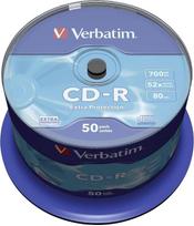 „Verbatim“ 43351 700MB 52x „Extra Protection“ CD-R – 50 vnt. pakuotė ant ašies