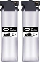 „Veson T9451“ juodi rašalo kasetės, skirtos „Epson T9451“ spausdintuvams; suderinamos su „Epson Workforce Pro WF“-C5210, WF-C5210DW, WF-C5290, WF-C5290DW, WF-C5710, WF-C5710DWF, WF-C5790, WF-C5790DWF. 2 vnt. pakuotėje