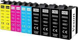 „Veson T1306“ spausdintuvų kasetės rinkinys, suderinamas su „Epson T1301“, „T1302“, „T1303“, „T1304“ rašalo kasetėmis, skirtas spausdintuvams „Epson WF 3520“, „Stylus Office“, „BX925FWD“, „BX635FWD“, „BX935F“WD, B42WD, SX525WD, WF-3540, WF-7525 (10 vnt. p