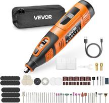 „VEVOR“ 119 vnt. akumuliatorinių daugiafunkcinių įrankių rinkinys, nešiojamas mini rotacinis įrankis (12 V nuolatinės srovės), 28 greičiai (5000–32000 aps/min), skirtas graviravimui, šlifavimui, poliravimui, drožimui, pjovimui ir „pasidaryk pats“ darbams