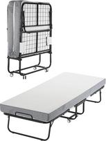 „VEVOR“ išstumiamoji lova su 12,5 cm storio čiužiniu, sulankstoma viengulė lova su „Memory Foam“ čiužiniu (190 x 81 cm), 300 lb talpos tvirta svečių lova suaugusiems, metalinė lova miegamajam, svetainei