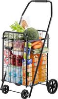 „VEVOR“ pirkinių krepšelis – sulankstomas pirkinių vežimėlis su pasukamais ratais ir 40,8 kg didele keliamąja galia, 39 l talpos pirkinių vežimėlis, skalbinių vežimėlis, skirtas skalbiniams, apsipirkimui, kempingui, maistui ir bagažui, juodos spalvos
