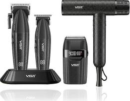 „VGR 640 S4“ 4-in-1 belaidis profesionalus plaukų kirpimo rinkinys su tiksliais