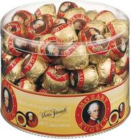 „Victor Schmidt“ „Mozart Balls“, autentiški Austrijos gaminiai, elegantiški šokoladiniai saldainiai su nuga ir marcipanu, 825 g (1 pakuotė)