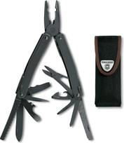 „Victorinox Swiss Tool Spirit XBS“ daugiafunkcinis įrankis, 27 funkcijos, poliruotas plienas, nailono diržo dėklas, pilkos ir juodos spalvos