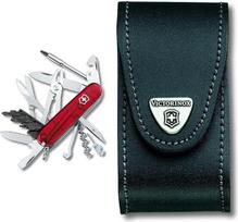 „Victorinox“ šveicarų kariuomenės peilis „Cyber Tool M“ su diržo dėklu, kišeninis peilis, sulankstomas peilis, priedai, dėklas, oda, juodos spalvos
