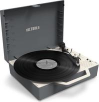 „Victrola Re-Spin“ ekologiškas patefonas su 3 greičiais, „Bluetooth“, žemų dažnių radiatoriumi ir 3,5 mm ausinių lizdu (pilkos spalvos)