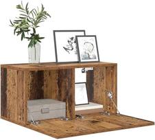 „vidaXL“ 3 dalių komplektas – pakabinama TV spintelė, imituojanti senovinio medžio išvaizdą, stilinga saugojimo vieta pramogų centrui, 60 x 30 x 30 cm, natūralaus rustikalinio stiliaus sprendimai, svetainės spintelė, laisvai stovinti, „vintage“ stiliaus m