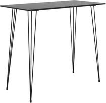 „vidaXL“ baro stalas, baro lenta, baro stalas, virtuvės stalas, bistro stalas, poilsio kambario stalas, valgomojo stalas, juodos spalvos, 120 x 60 x 105 cm, metalas, MDF