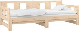 „vidaXL“ dienos lova, išskleidžiama sofa, svečių lova, sofa-lova, medinė lova, išskleidžiamas lovos rėmas, iš masyvios pušies, 2 vnt. (90 x 190) cm