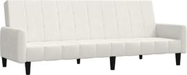 „vidaXL“ dviejų vietų sofa-lova su mediniu rėmu, sofa-lova, skirta svetainei, namų kinui, biurui, sofa-lova, poilsio lova, svečių lova, kreminės spalvos aksomas