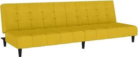 „vidaXL“ dviejų vietų sofa-lova su mediniu rėmu, sofa-lova, skirta svetainei, namų kinui, biurui, sofa-lova, poilsio lova, svečių lova, geltonas aksomas