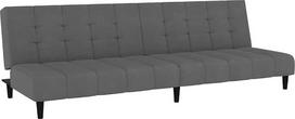 „vidaXL“ dviejų vietų sofa-lova su mediniu rėmu, sofa-lova, skirta svetainei, namų kinui, biurui, sofa-lova, poilsio lova, svečių lova, tamsiai pilkos spalvos aksomas